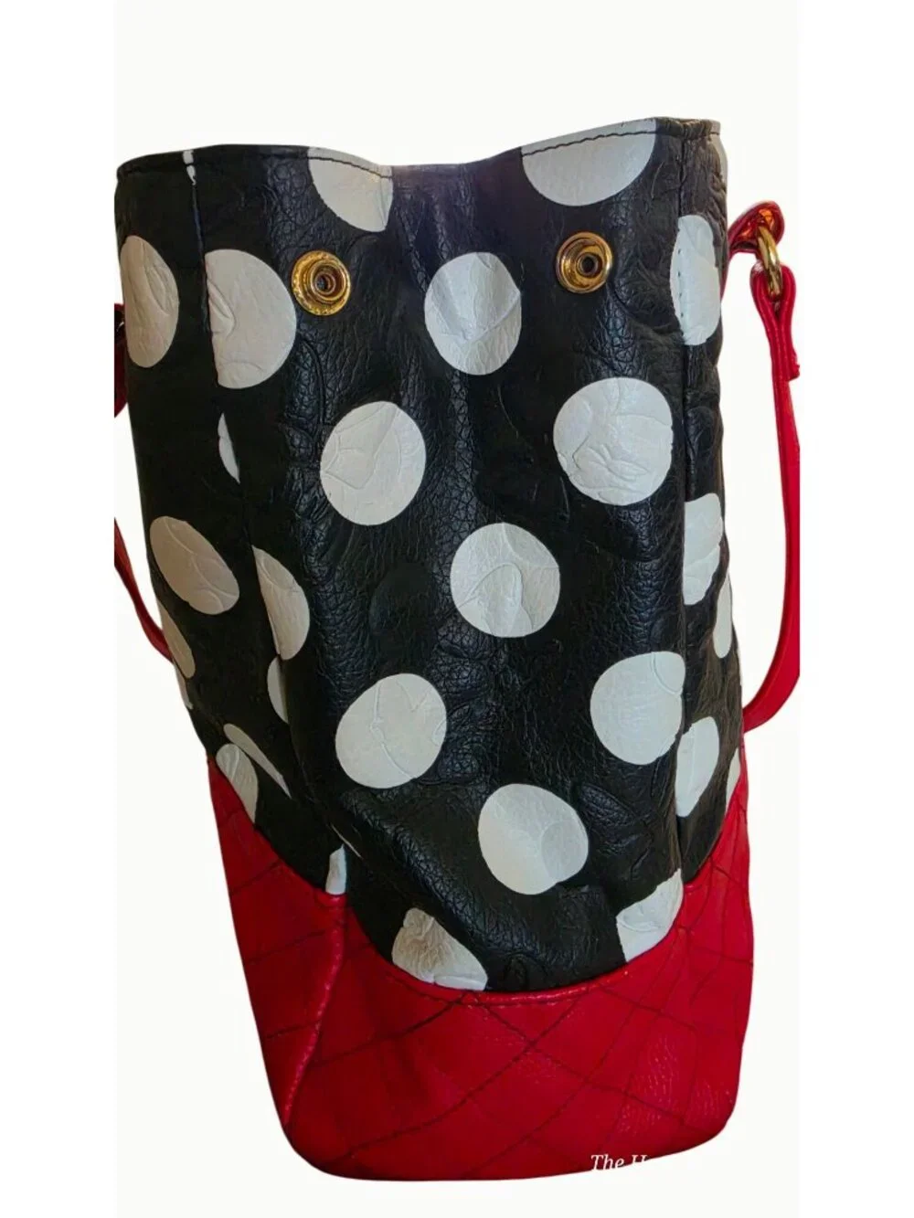 Loungefly Disney Minnie Mouse Polka Dot Faux Leather Tote Shoulder Bag